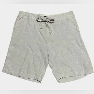 Jones & Co linen shorts Button Zip Drawstring Womens 14 Beige Casual Summer